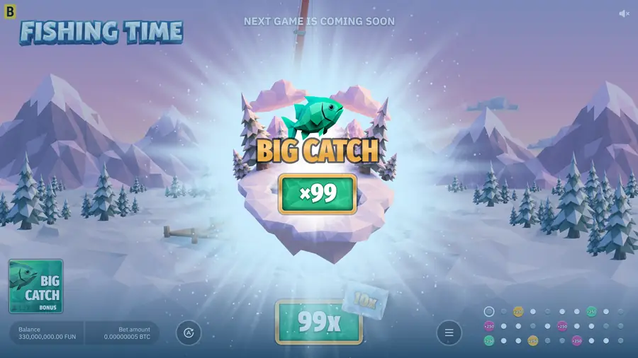 fishing time big-catch met groene vis en uitbetaling