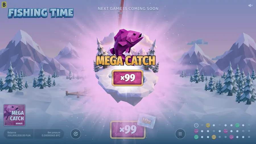 fishing time mega-catch met paarse vis en topprijs